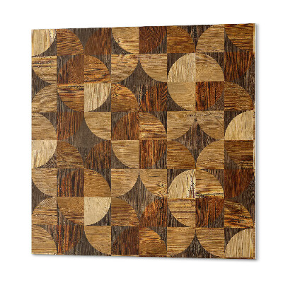 Quadratische wandpaneel Holzmotiv im geometrischen Stil