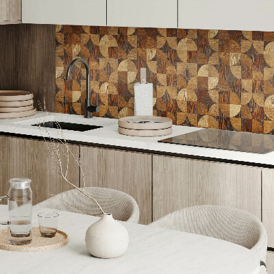 Quadratische wandpaneel Holzmotiv im geometrischen Stil