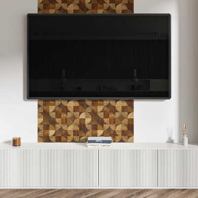 Quadratische wandpaneel Holzmotiv im geometrischen Stil