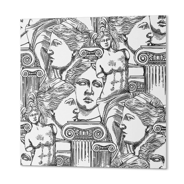 Quadratische wandpaneel Von klassischen Skulpturen inspirierte Grafiken