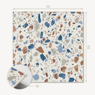 Quadratische wandpaneel selbstklebend Juwelen der Natur im Design