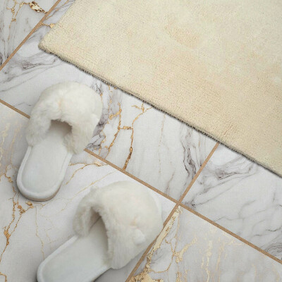 Quadratische wandpaneel selbstklebend Marmormotiv mit dezenter Maserung