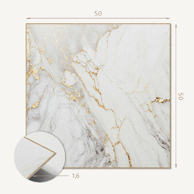 Quadratische wandpaneel selbstklebend Marmormotiv mit dezenter Maserung