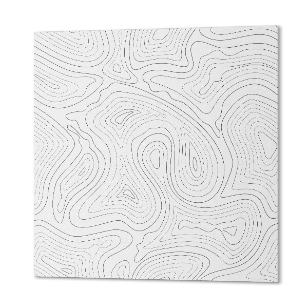 Quadratische wandpaneel Linien in einem welligen abstrakten Stil