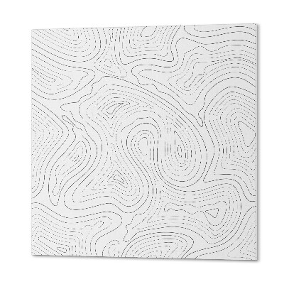 Quadratische wandpaneel Linien in einem welligen abstrakten Stil