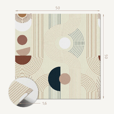 Quadratische wandpaneel Linien und Formen im abstrakten Stil