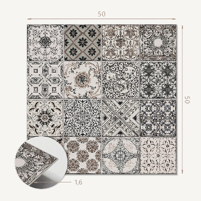 Quadratische wandpaneel Stilvolle Designs aus der Vintage-Ära