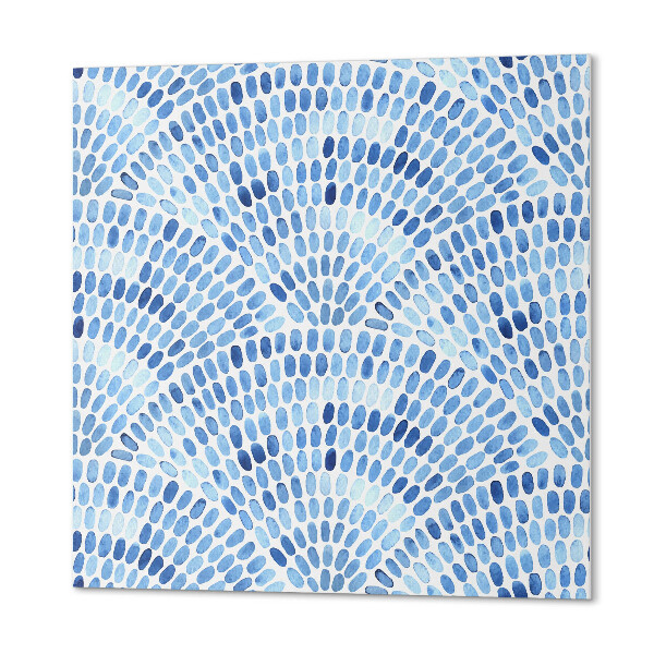 Quadratische wandpaneel selbstklebend Wellen im Aquarellstil