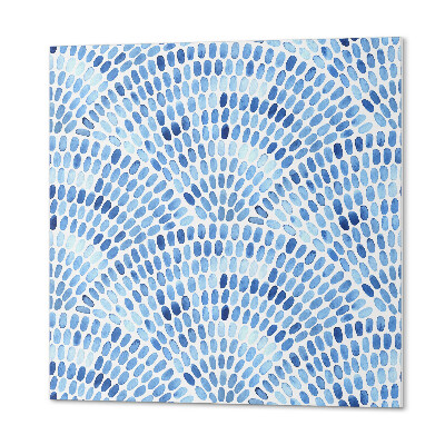 Quadratische wandpaneel selbstklebend Wellen im Aquarellstil