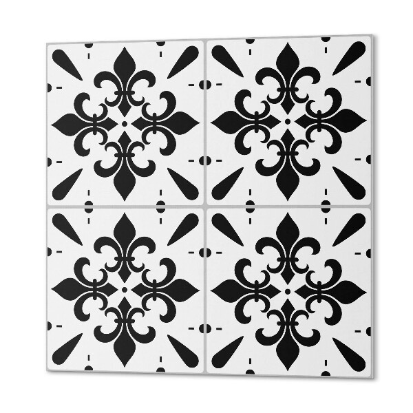 Quadratische wandpaneel selbstklebend Blumenmotiv im eleganten Stil