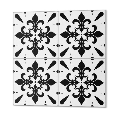 Quadratische wandpaneel selbstklebend Blumenmotiv im eleganten Stil
