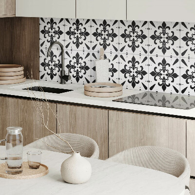 Quadratische wandpaneel selbstklebend Blumenmotiv im eleganten Stil