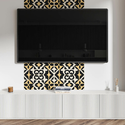 Quadratische wandpaneel Geometrische Formen mit Motiven