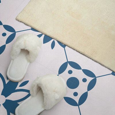 Quadratische wandpaneel selbstklebend Blumenmuster mit Blattakzenten