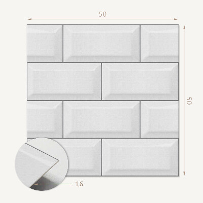 Quadratische wandpaneel Ziegelmotiv im minimalistischen Design