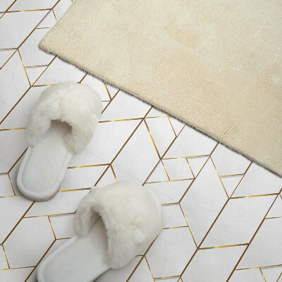Quadratische wandpaneel selbstklebend Abstraktes Linienmuster im geometrischen Stil