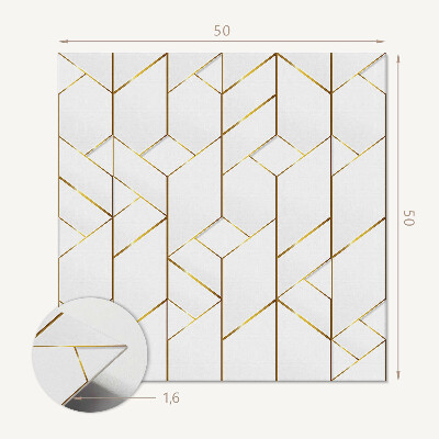 Quadratische wandpaneel selbstklebend Abstraktes Linienmuster im geometrischen Stil