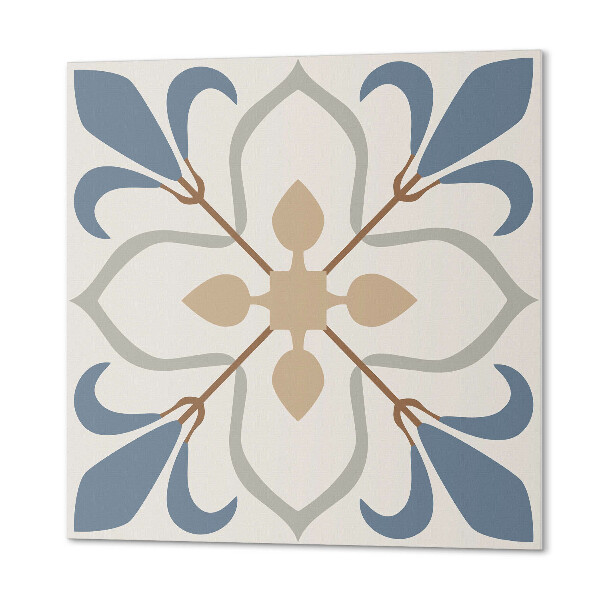 Quadratische wandpaneel selbstklebend Blattblumenmuster