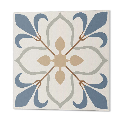 Quadratische wandpaneel selbstklebend Blattblumenmuster