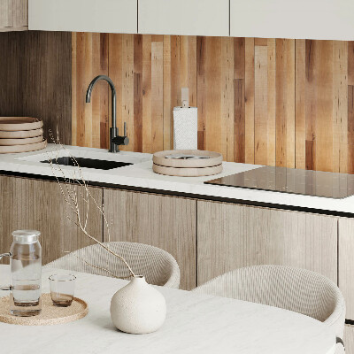 Quadratische wandpaneel selbstklebend Holz im natürlichen Stil