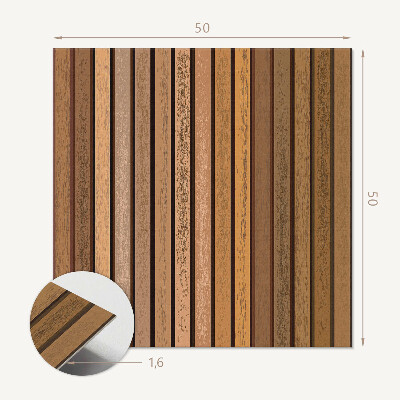 Quadratische wandpaneel selbstklebend Bretter mit interessanten Texturen