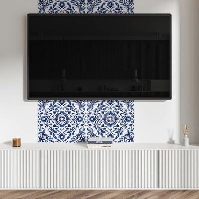 Quadratische wandpaneel Dekoratives Blumenmuster mit Details