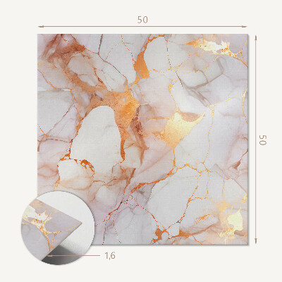 Quadratische wandpaneel selbstklebend Elegantes Marmormuster mit Adern