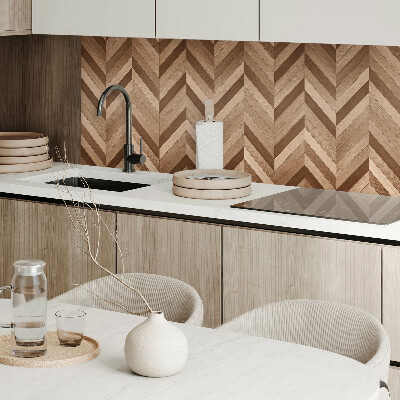 Quadratische wandpaneel Fischgrätmuster aus Holz im klassischen Stil