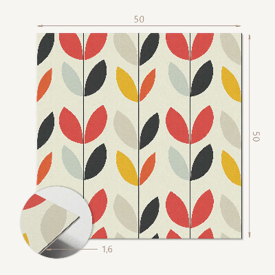 Quadratische wandpaneel selbstklebend Blattdesign