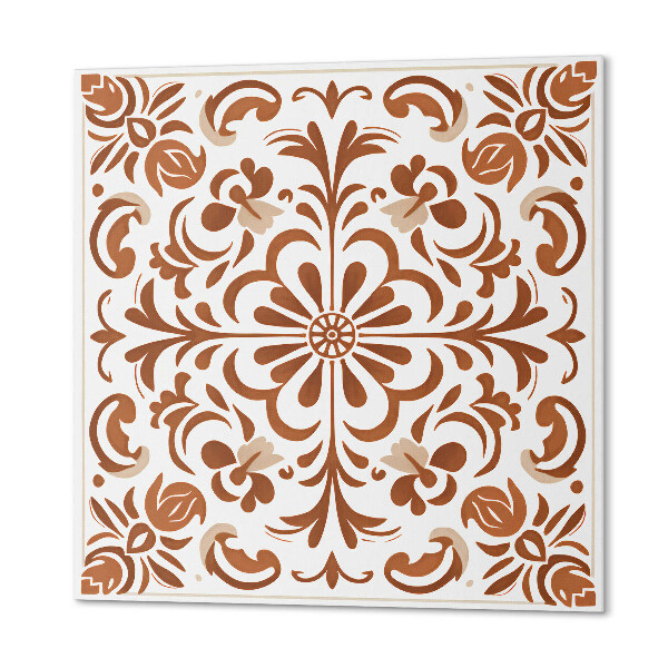 Quadratische wandpaneel selbstklebend Blumenmuster im Ornamentstil