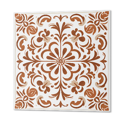 Quadratische wandpaneel selbstklebend Blumenmuster im Ornamentstil