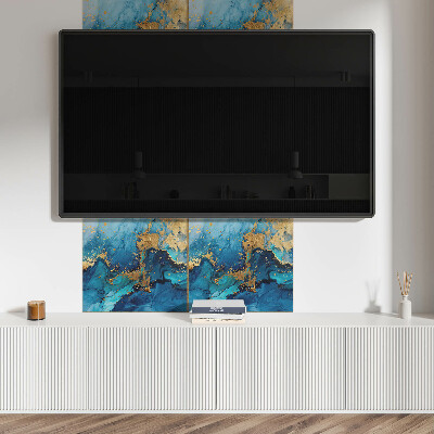 Quadratische wandpaneel selbstklebend Von Wasser inspirierte Abstraktion