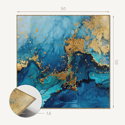 Quadratische wandpaneel selbstklebend Von Wasser inspirierte Abstraktion