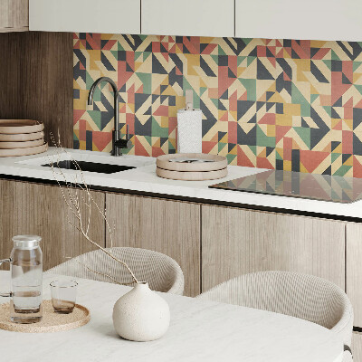 Quadratische wandpaneel selbstklebend Abstraktes Motiv mit geometrischen Formen
