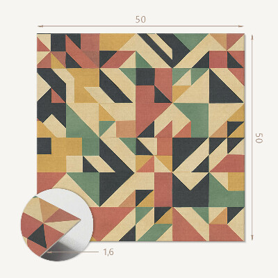 Quadratische wandpaneel selbstklebend Abstraktes Motiv mit geometrischen Formen