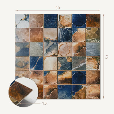 Quadratische wandpaneel selbstklebend Steinmuster im Mosaik-Stil