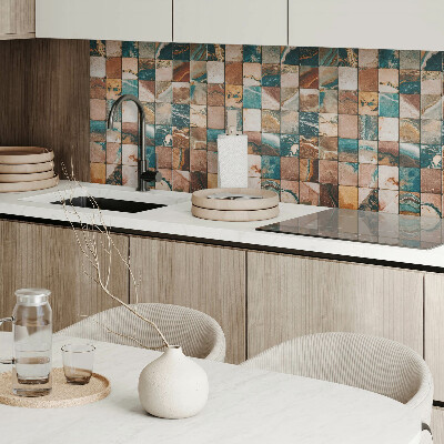 Quadratische wandpaneel Mosaikfliesen in Naturoptik