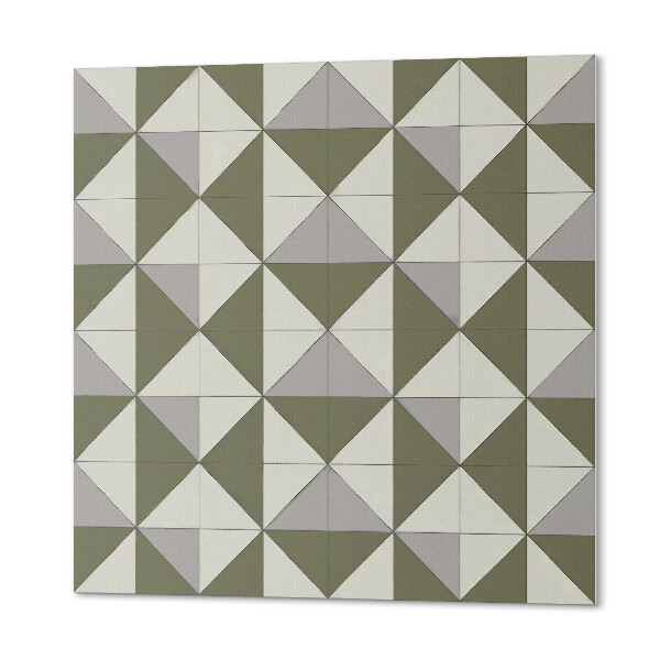 Quadratische wandpaneel Design mit Dreiecken im geometrischen Stil