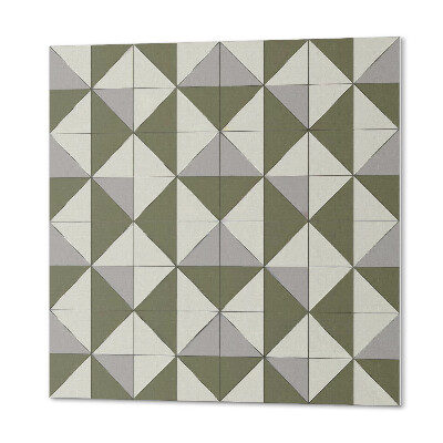 Quadratische wandpaneel Design mit Dreiecken im geometrischen Stil