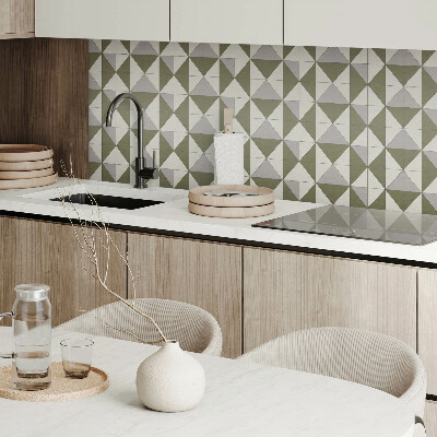 Quadratische wandpaneel Design mit Dreiecken im geometrischen Stil