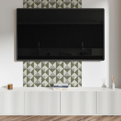 Quadratische wandpaneel Design mit Dreiecken im geometrischen Stil