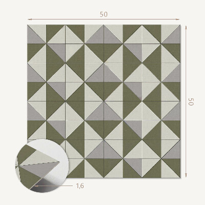 Quadratische wandpaneel Design mit Dreiecken im geometrischen Stil