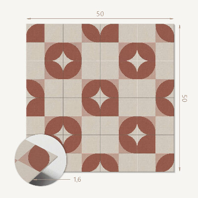 Quadratische wandpaneel Rundes Muster im geometrischen Stil