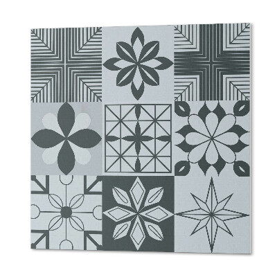 Quadratische wandpaneel selbstklebend Geometrisches Puzzle in einer Mosaikversion