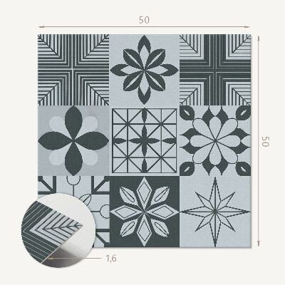 Quadratische wandpaneel selbstklebend Geometrisches Puzzle in einer Mosaikversion
