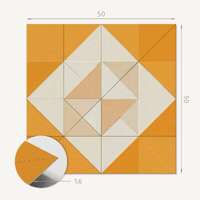 Quadratische wandpaneel Rautengeometrie in attraktiver Ausführung