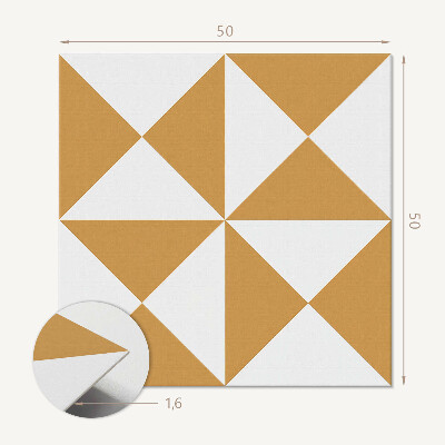 Quadratische wandpaneel selbstklebend Dreieckiges Muster im geometrischen Stil