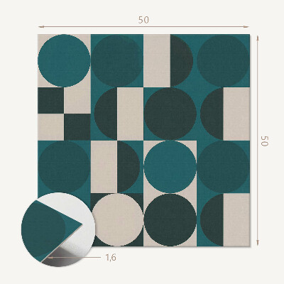 Quadratische wandpaneel selbstklebend Dynamische Formen und geometrische Motive