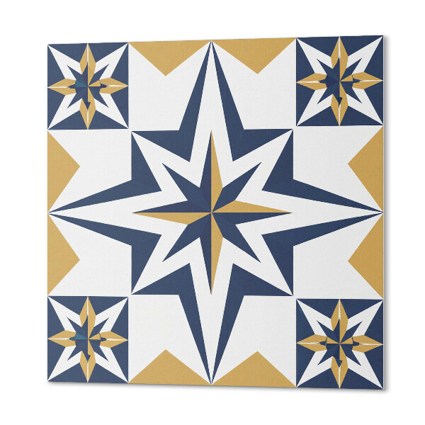 Quadratische wandpaneel Quadratische Muster mit geometrischen Sternen