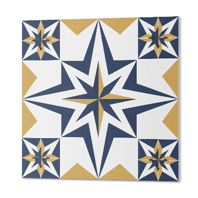 Quadratische wandpaneel Quadratische Muster mit geometrischen Sternen